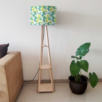 Tripod Floor Lamp  -   Green Cactus Nutcase