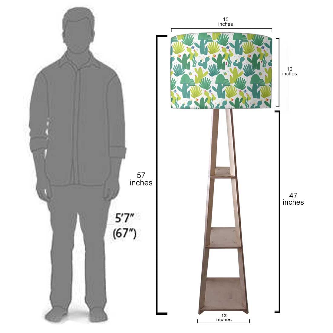 Tripod Floor Lamp  -   Green Cactus Nutcase