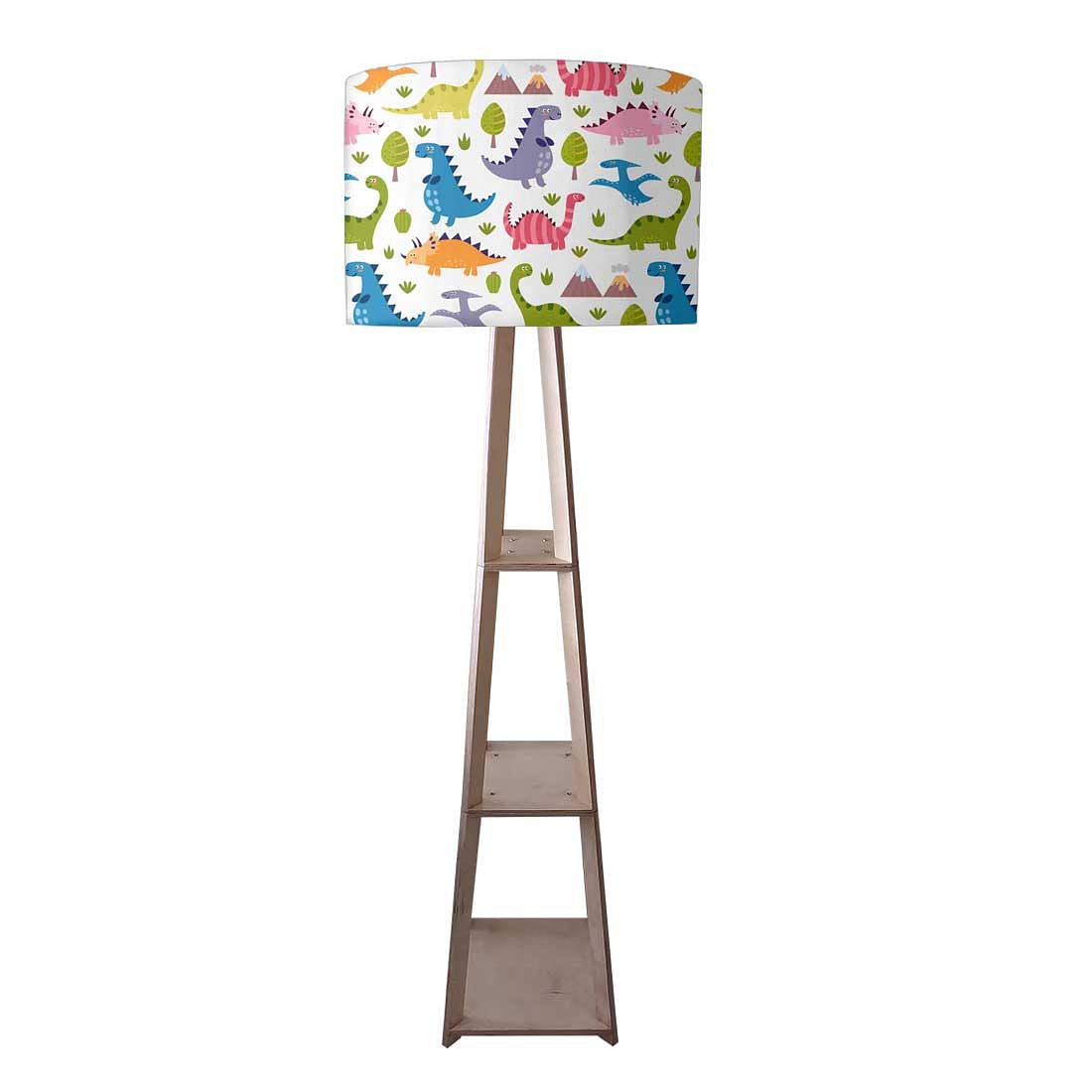 Wooden Cool Floor Lamps for Children Room  - Dinasour Nutcase