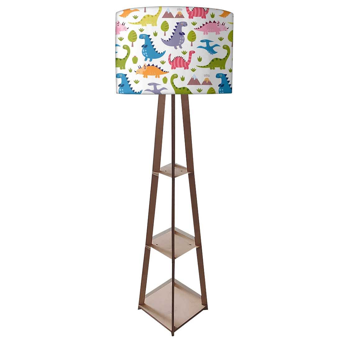 Wooden Cool Floor Lamps for Children Room  - Dinasour Nutcase