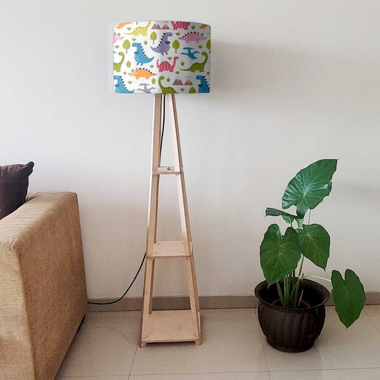 Wooden Cool Floor Lamps for Children Room  - Dinasour Nutcase