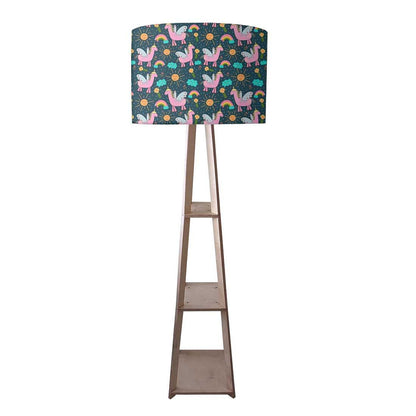 Large Wooden Floor Lamp  -   Cute Unicorn Nutcase