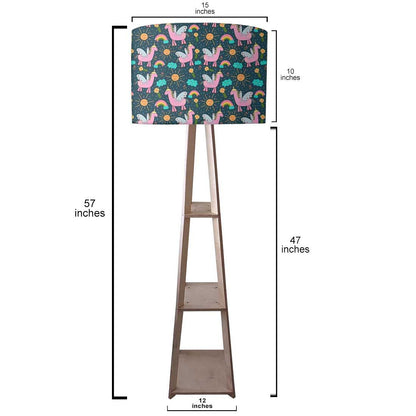Large Wooden Floor Lamp  -   Cute Unicorn Nutcase