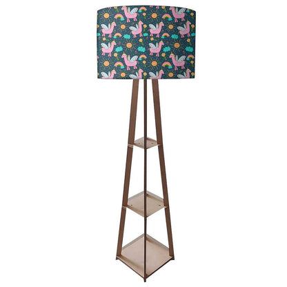 Large Wooden Floor Lamp  -   Cute Unicorn Nutcase