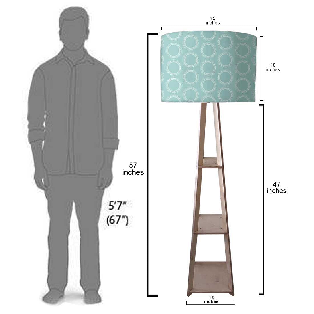 Floor Lamps for Living Room  -   Green Pattern Circle Nutcase