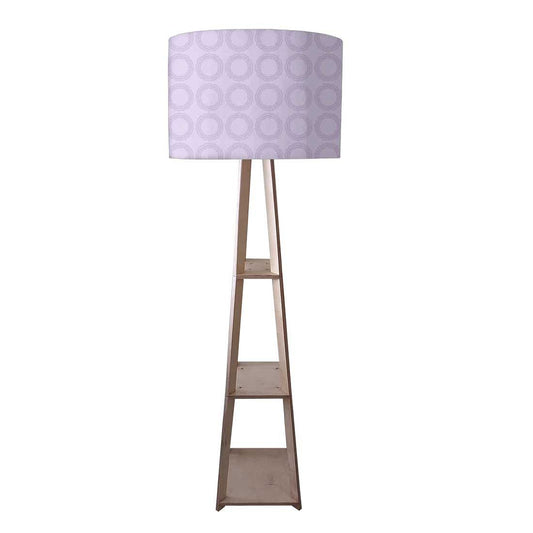Wooden Floor Lamp  -   Purple Pattern Circle Nutcase