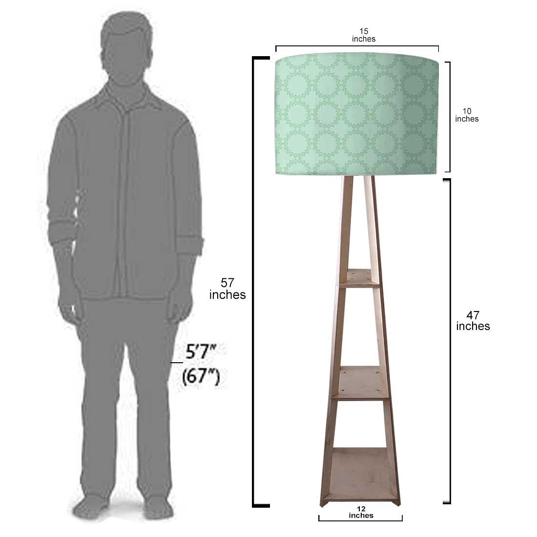 Floor Lamp with Shelves  -   Pattern Circle Nutcase