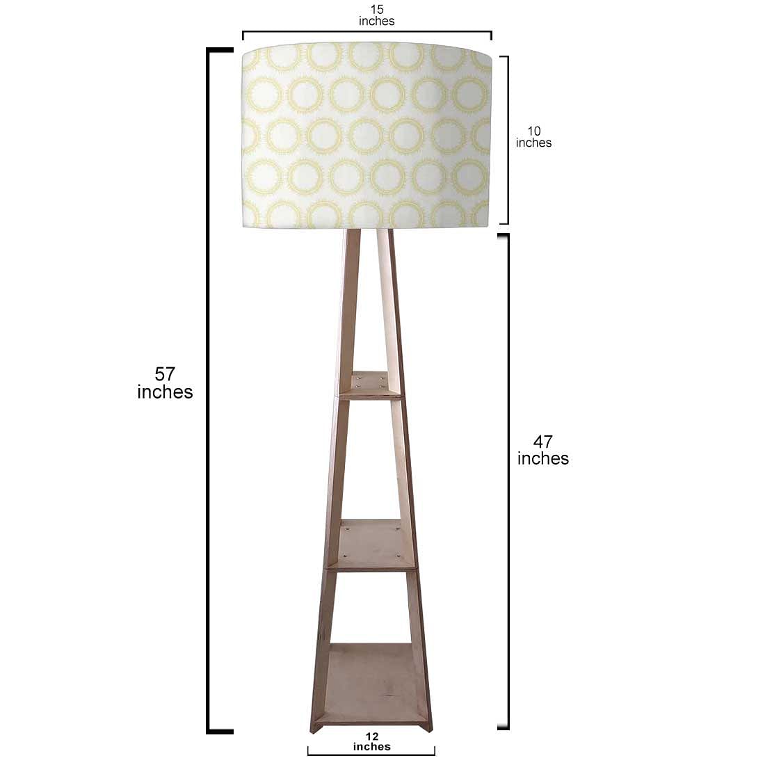 Tripod Floor Lamp  -   Yellow Pattern Circle Nutcase