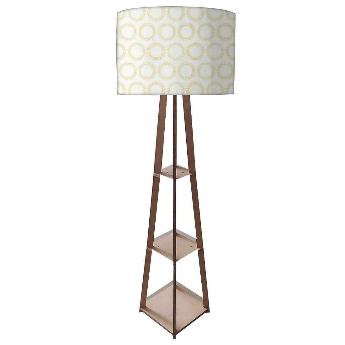 Tripod Floor Lamp  -   Yellow Pattern Circle Nutcase