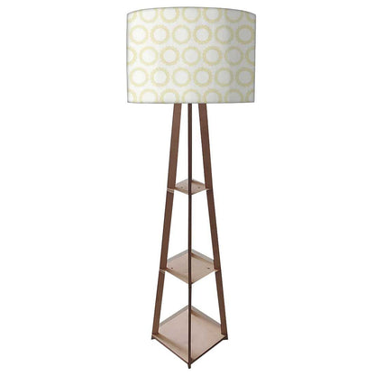 Tripod Floor Lamp  -   Yellow Pattern Circle Nutcase