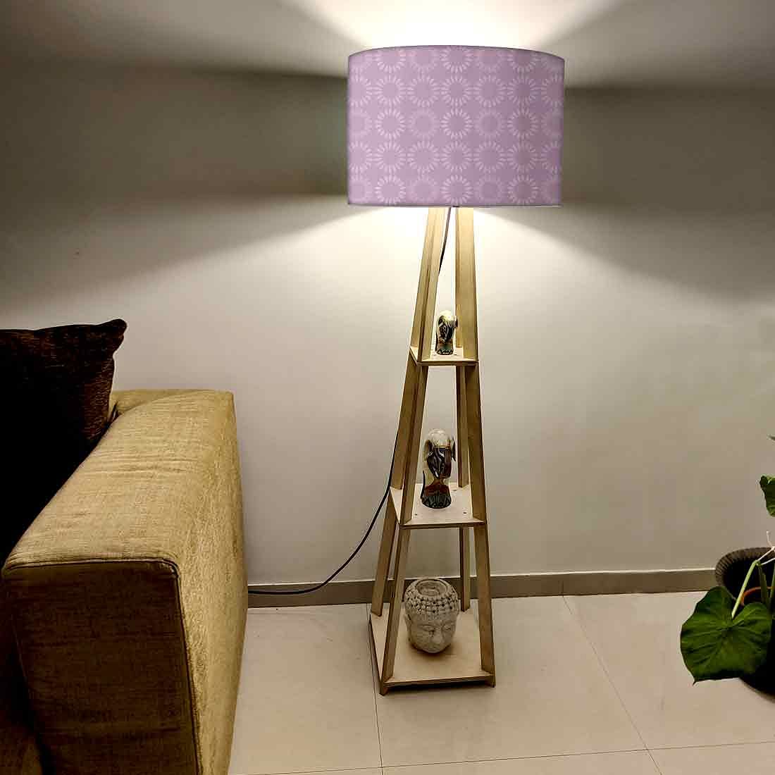 Floor Lamps For Living Room  -   Dark Purple Pattern Circle Nutcase