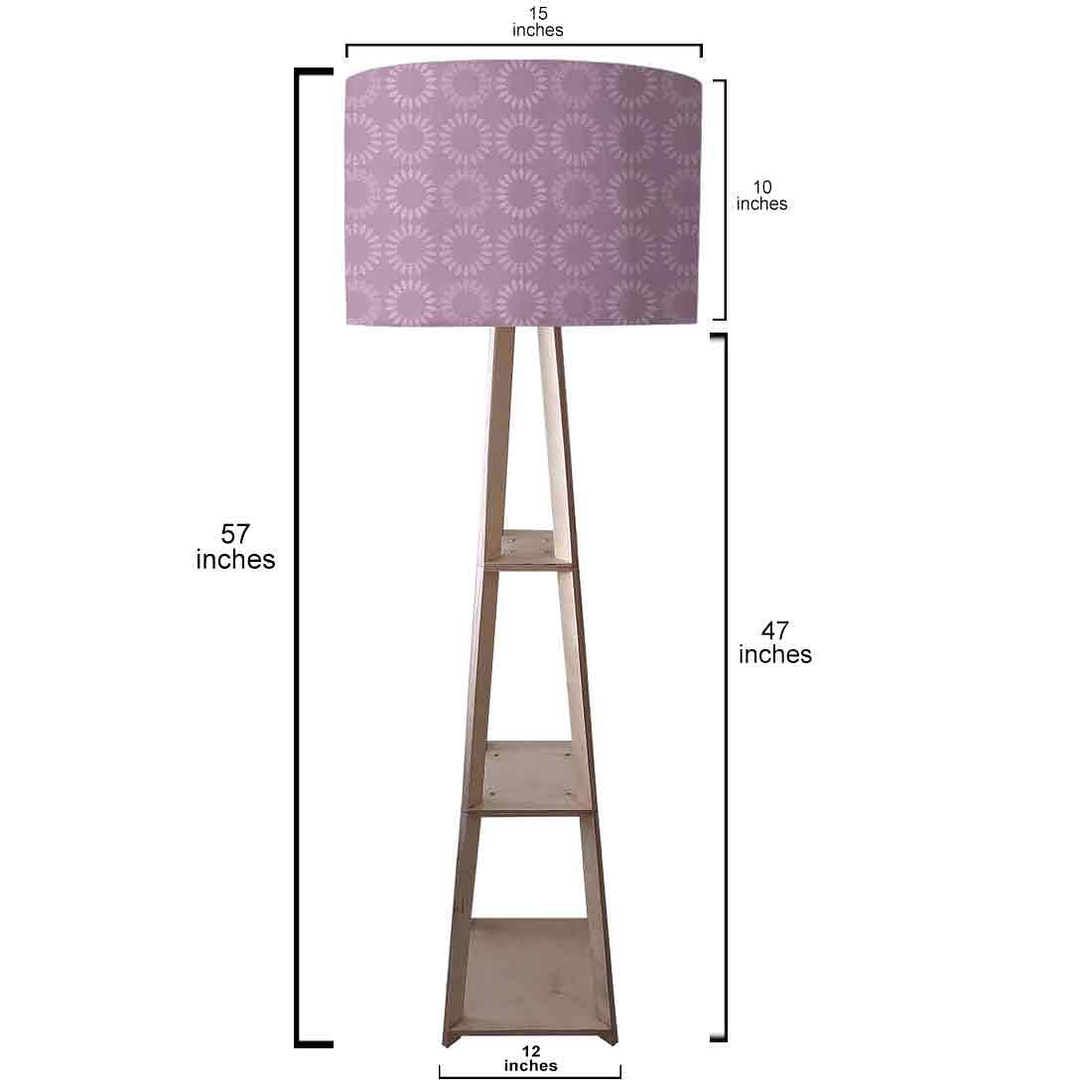 Floor Lamps For Living Room  -   Dark Purple Pattern Circle Nutcase