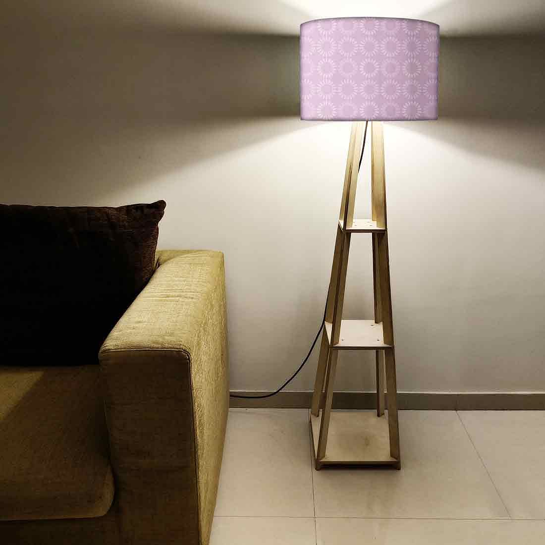 Floor Lamps For Living Room  -   Dark Purple Pattern Circle Nutcase