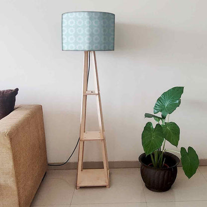 Standing Wooden Tripod Light  -   Pattern Design Nutcase