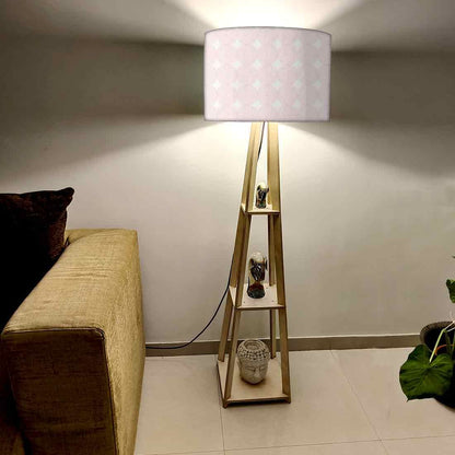 Pink Wooden Floor Lamps Online for Bedroom Nutcase