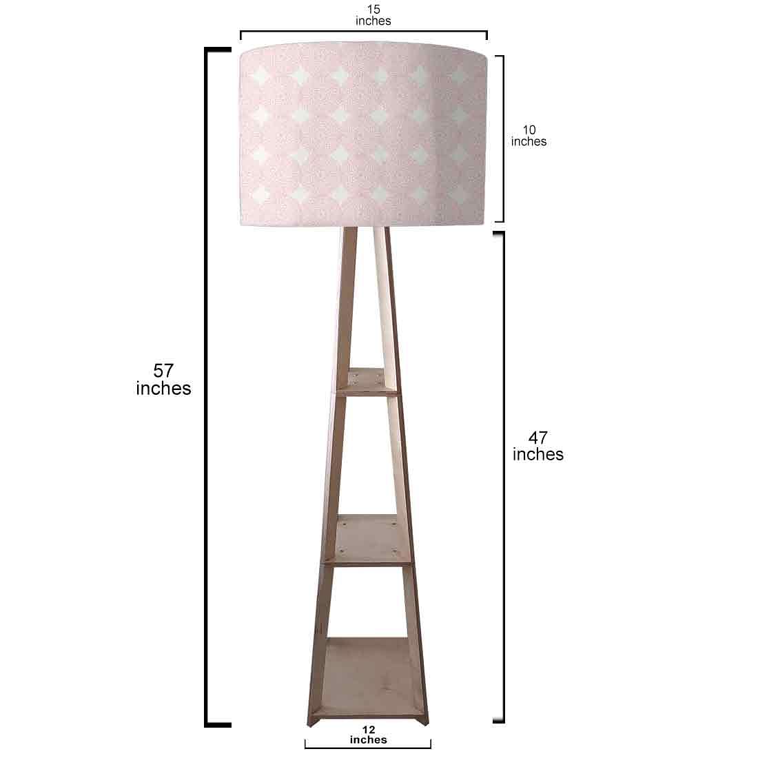 Pink Wooden Floor Lamps Online for Bedroom Nutcase