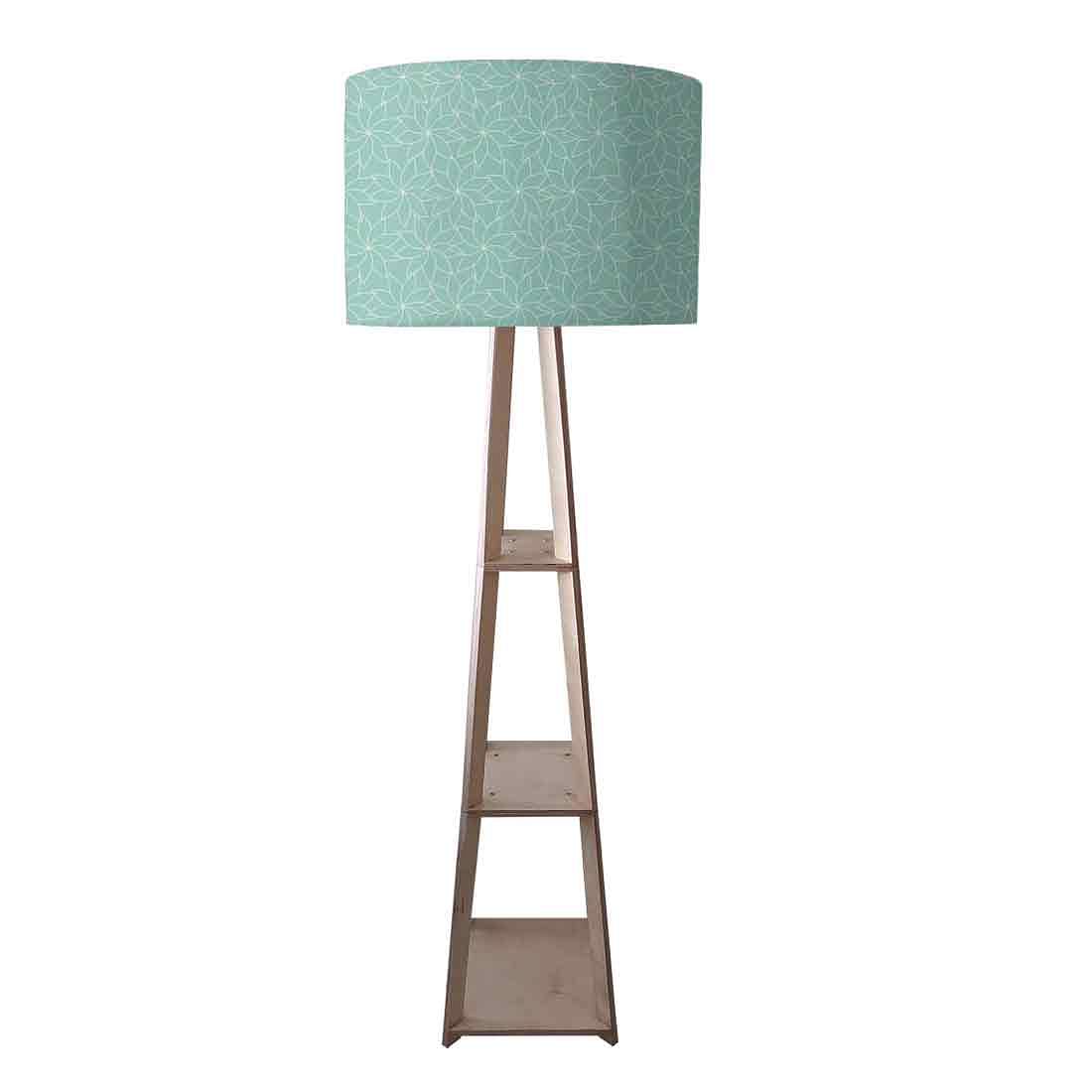 Small Wooden Floor Lamp  -   Flower Pattern Design Nutcase