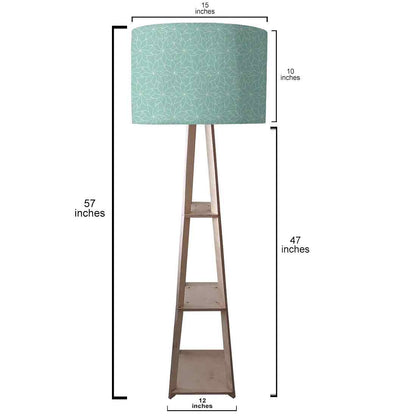 Small Wooden Floor Lamp  -   Flower Pattern Design Nutcase