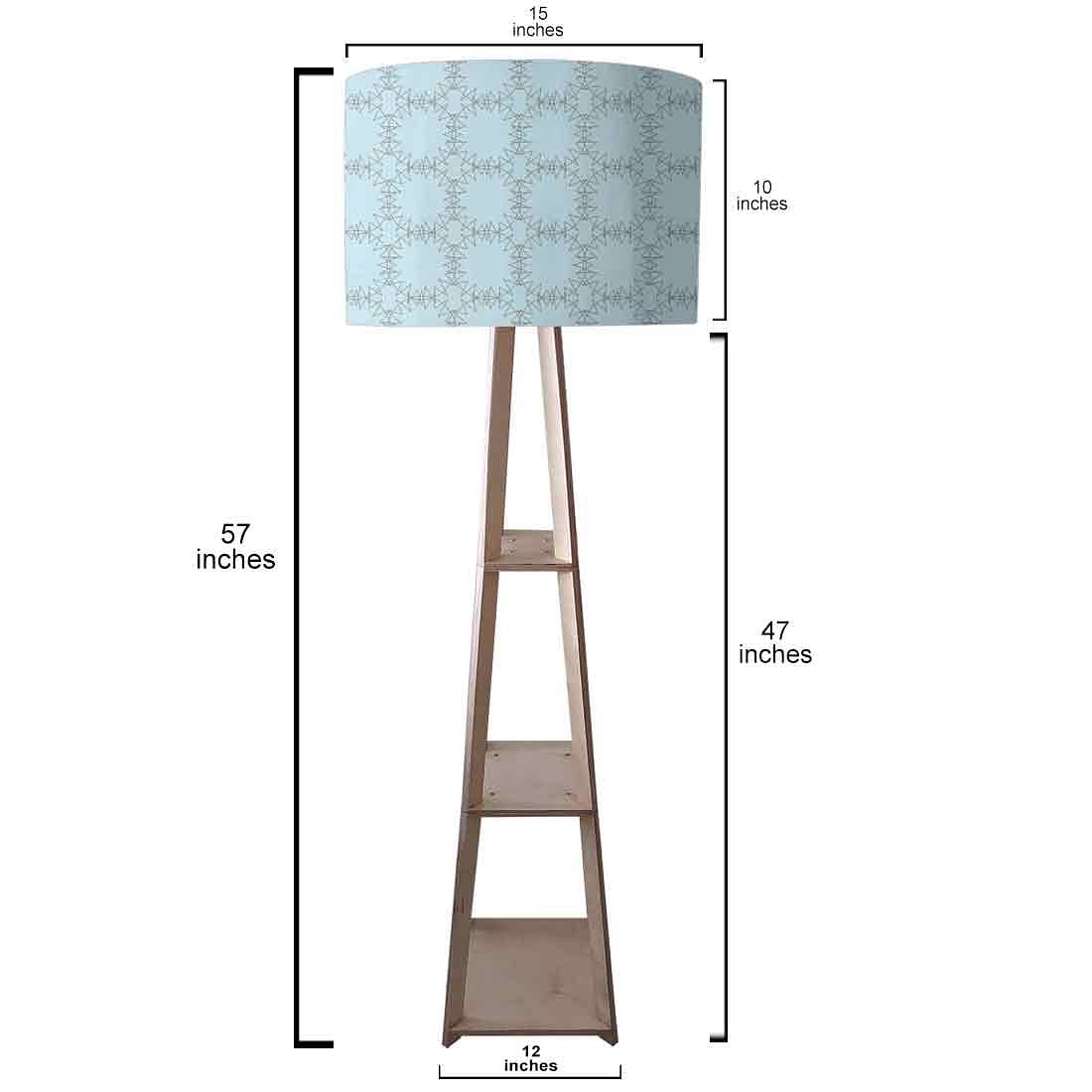 Tall Wooden Standing Lamps  -   Circle Design Nutcase