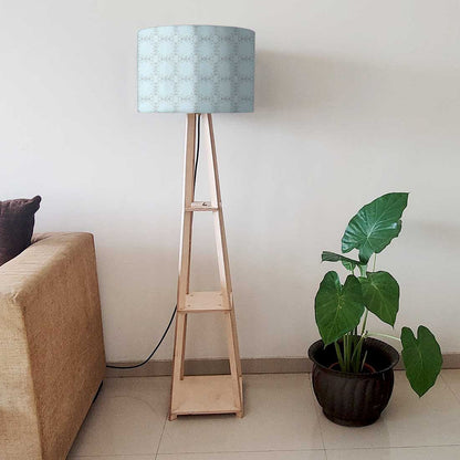 Tall Wooden Standing Lamps  -   Circle Design Nutcase