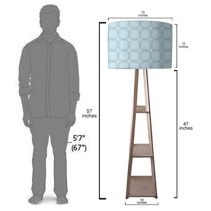 Tall Wooden Standing Lamps  -   Circle Design Nutcase