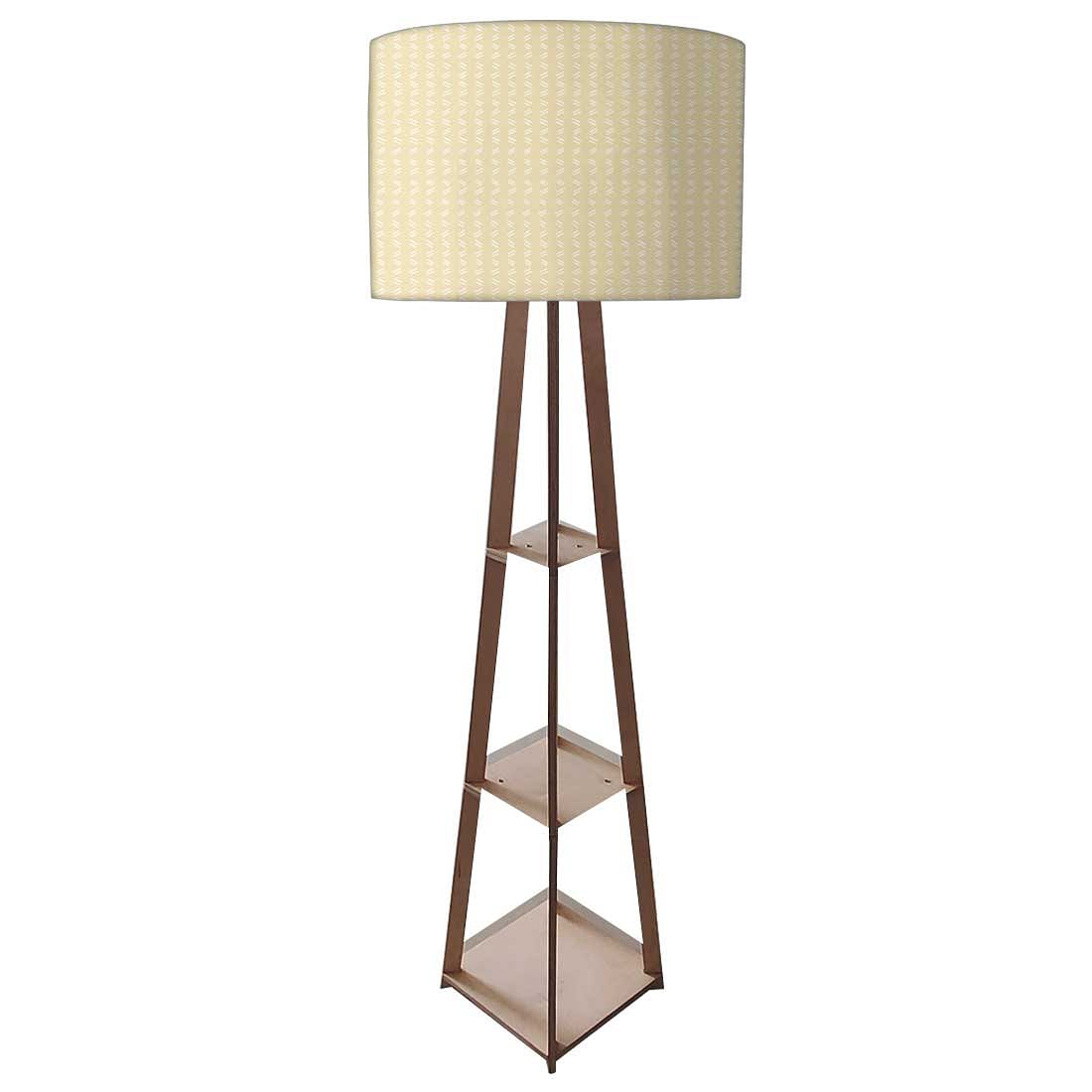 Wooden Floor Lamp  -   Yellow Lines Nutcase