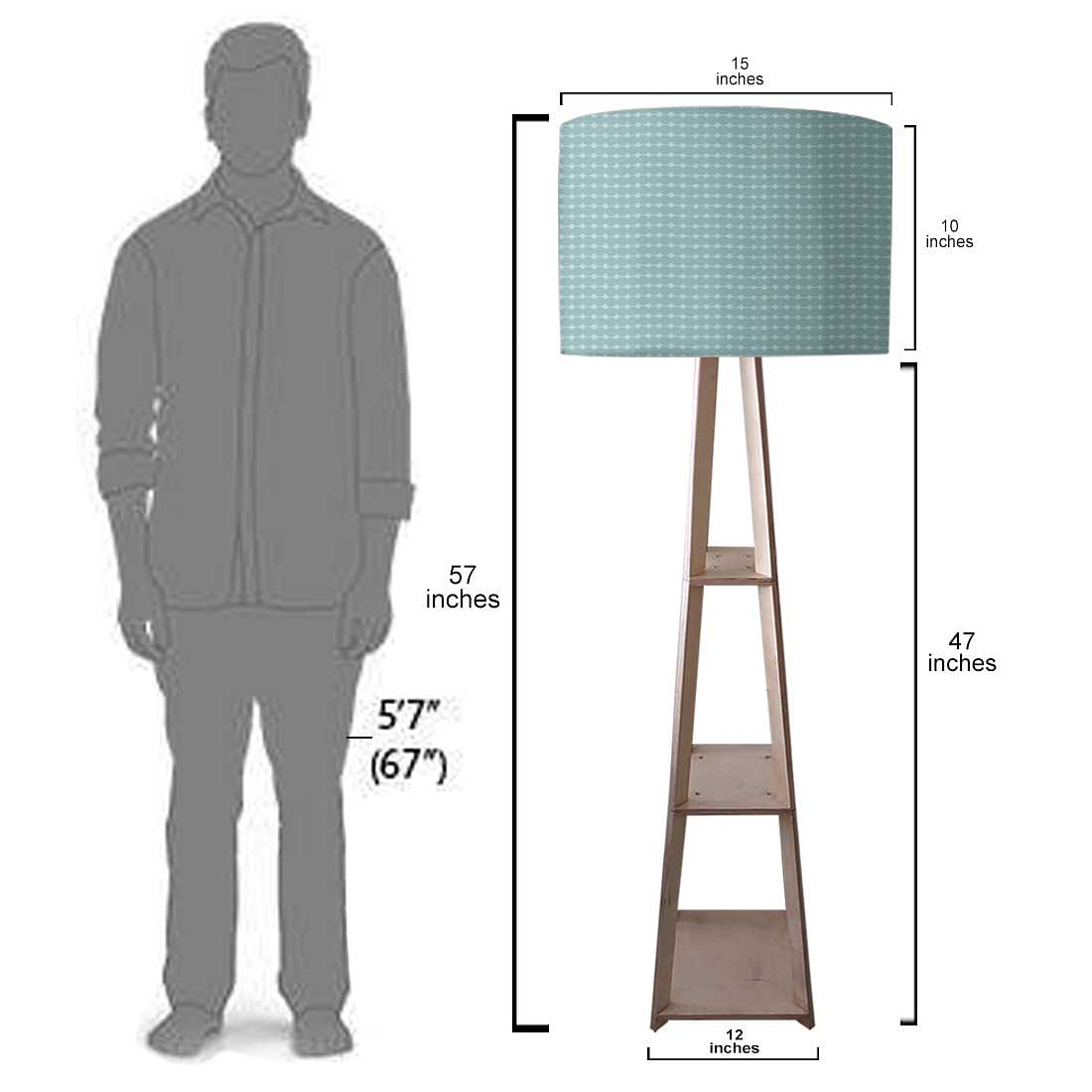 Floor Lamp with Shelves  -   Grey Lines Nutcase