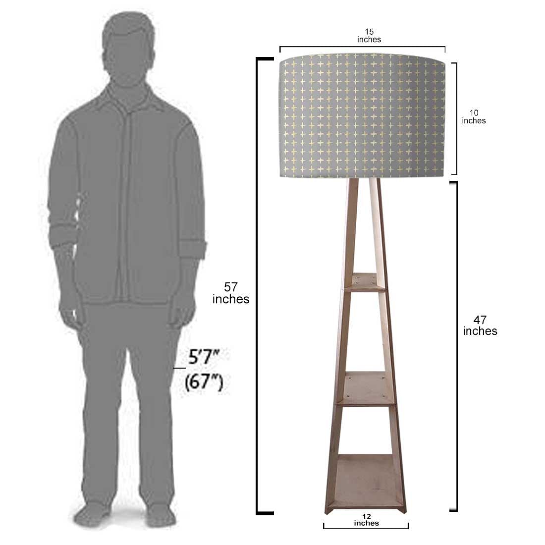 Tripod Floor Lamp  -   Grey Cross Nutcase