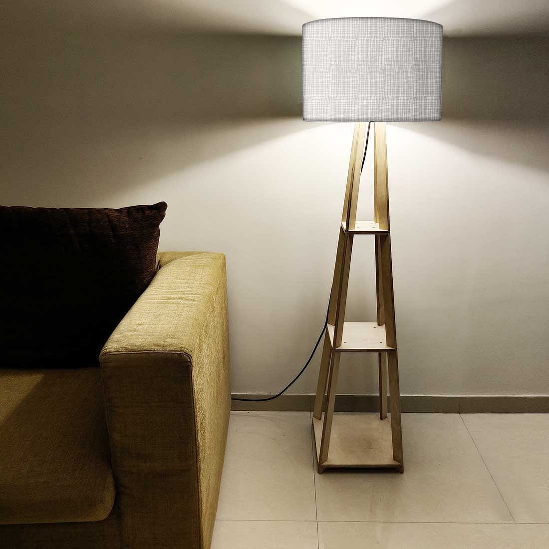 Floor Lamps For Living Room  -   Brown Line Pattern Nutcase