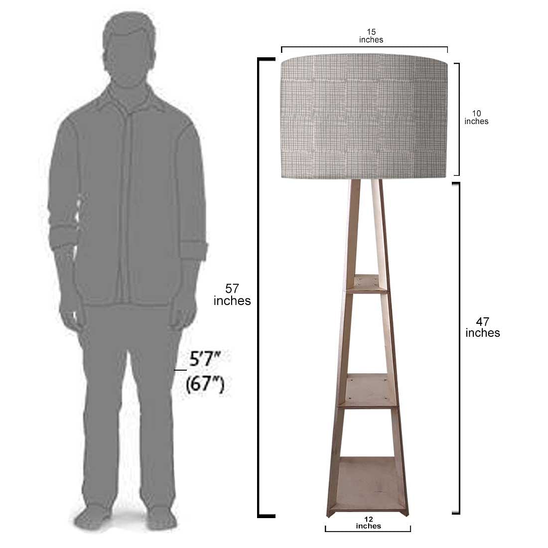 Floor Lamps For Living Room  -   Brown Line Pattern Nutcase
