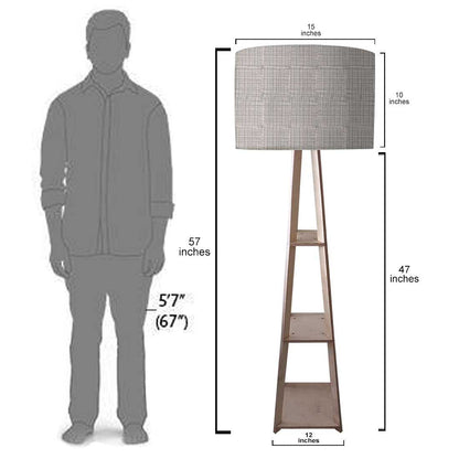 Floor Lamps For Living Room  -   Brown Line Pattern Nutcase