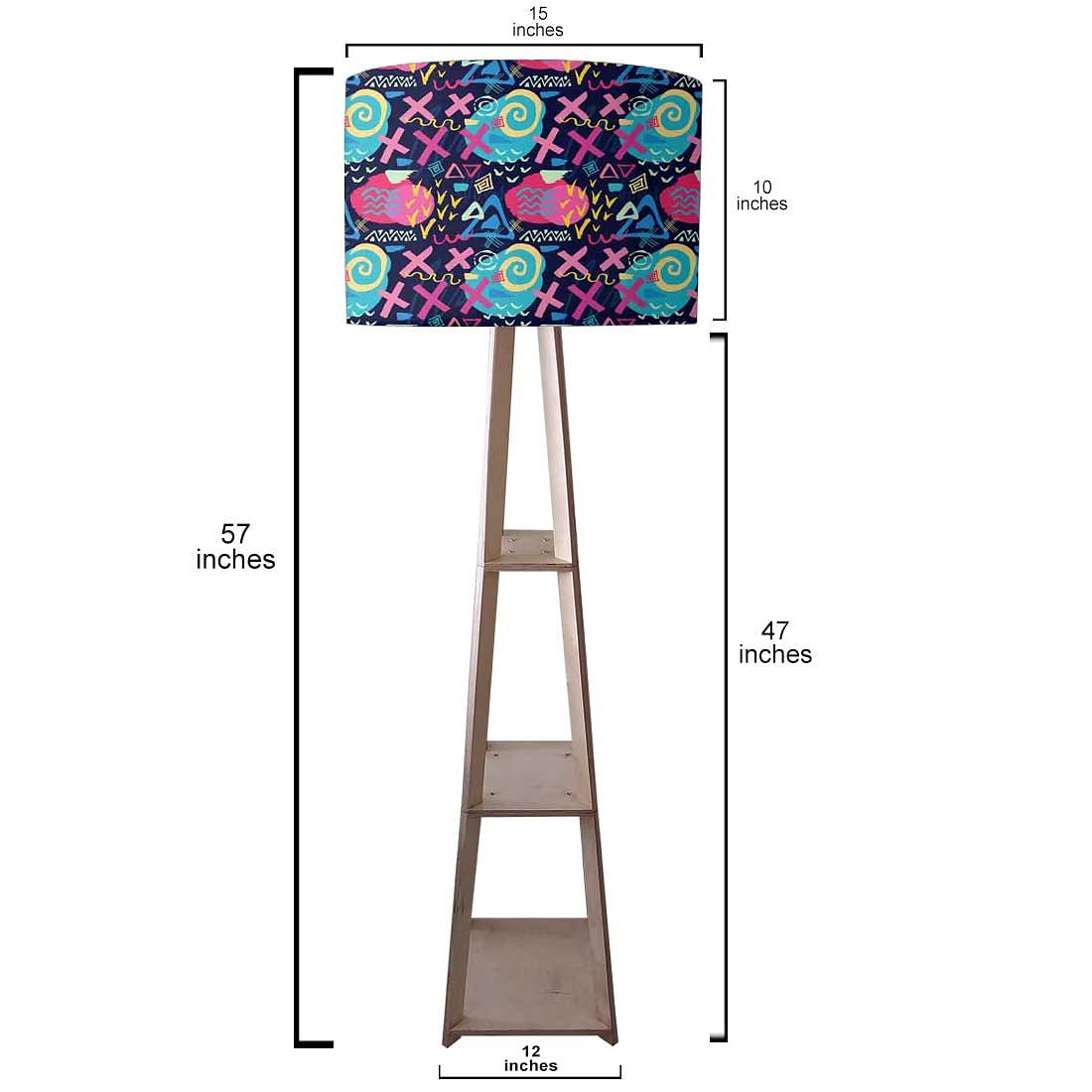 Floor Lamps For Bedroom  -   Pink Blue Mathematical Design Nutcase