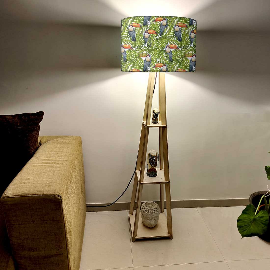 Modern Floor Lamps For Living Room - Birds with Leaves Nutcase