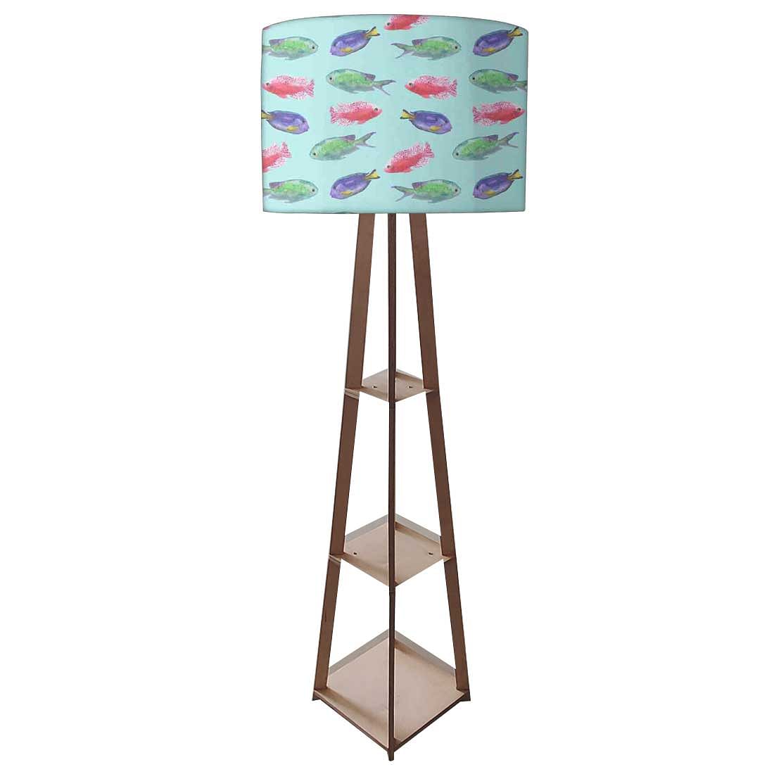 Tall Wooden Standing Lamps  -   Sweet Fishes Nutcase