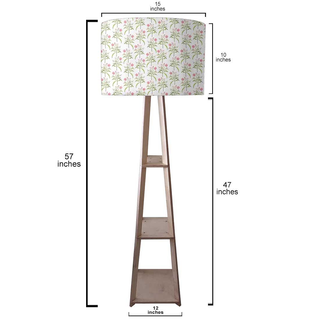 Standing Tripod Lamp  -   Flowers Pattern Nutcase