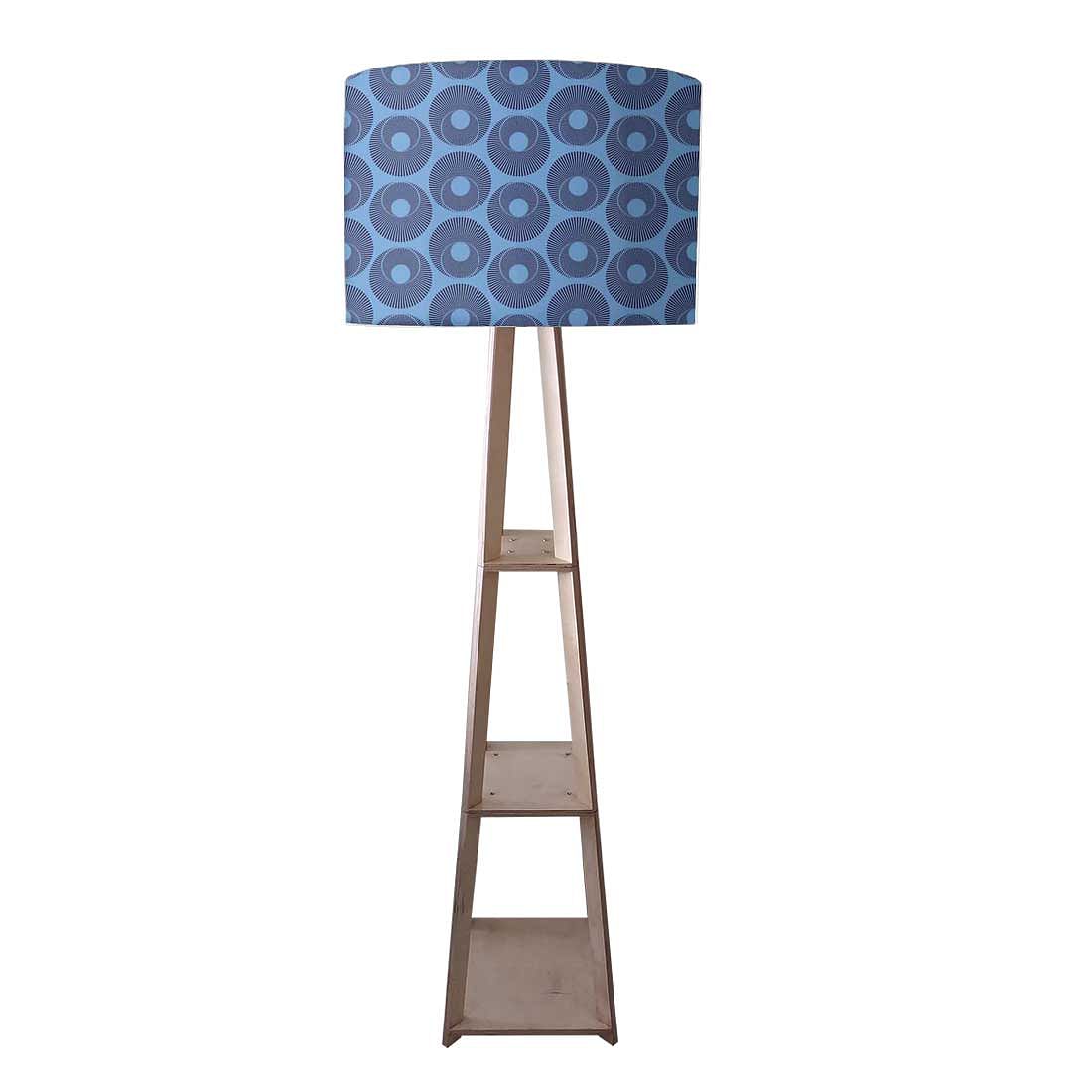 Modern Floor Lamps  -   Blue Retro Pattern Nutcase