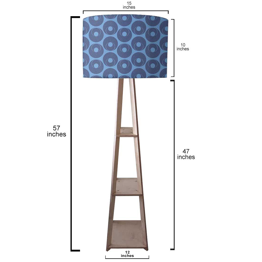 Modern Floor Lamps  -   Blue Retro Pattern Nutcase