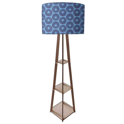 Modern Floor Lamps  -   Blue Retro Pattern Nutcase