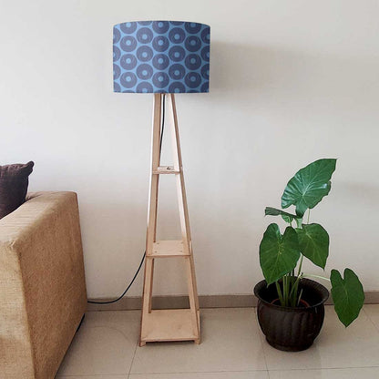 Modern Floor Lamps  -   Blue Retro Pattern Nutcase