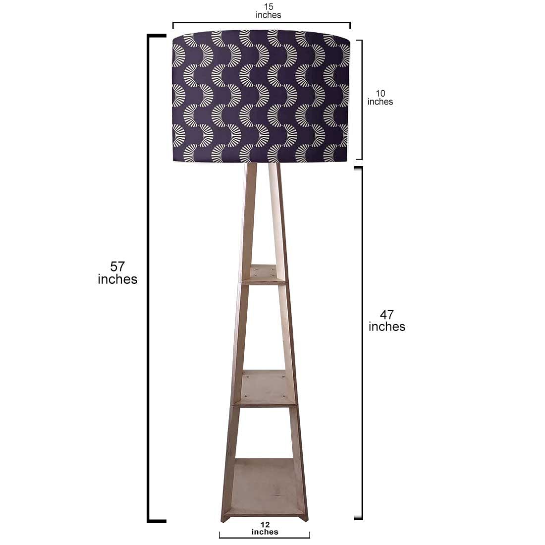 Floor Standing Lamps  -   Purple Retro Pattern Nutcase