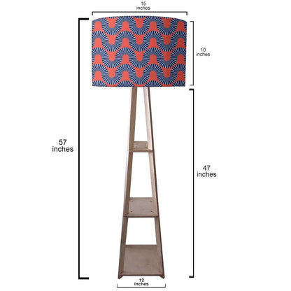 Standing Wooden Tripod Light  -   Orange Retro Pattern Nutcase