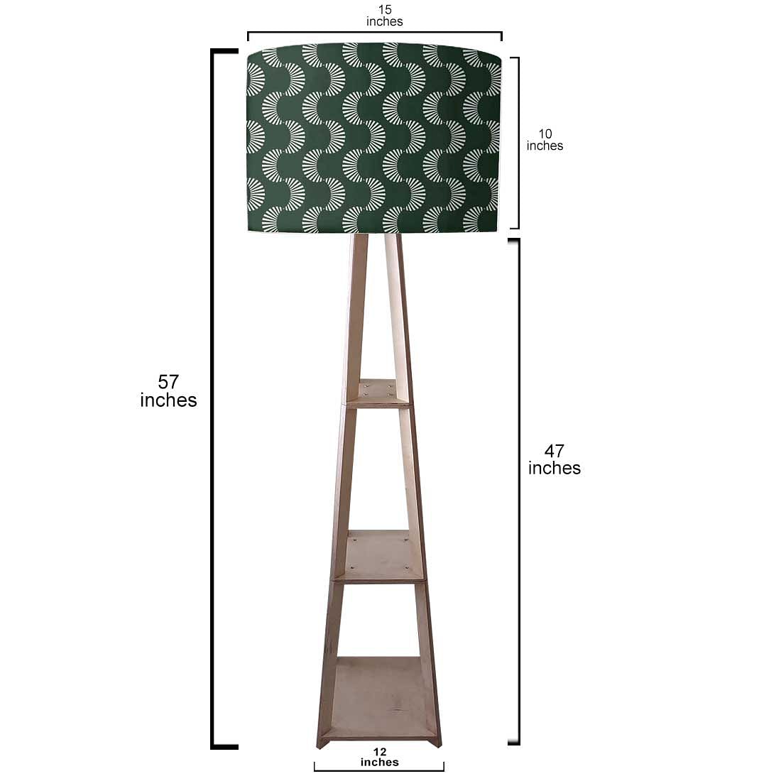 Floor Lamps For Bedroom  -   Dark Green Retro Nutcase