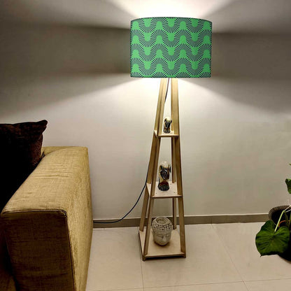 Wooden Best floor Lamps Night Light - Green Retro Art Nutcase