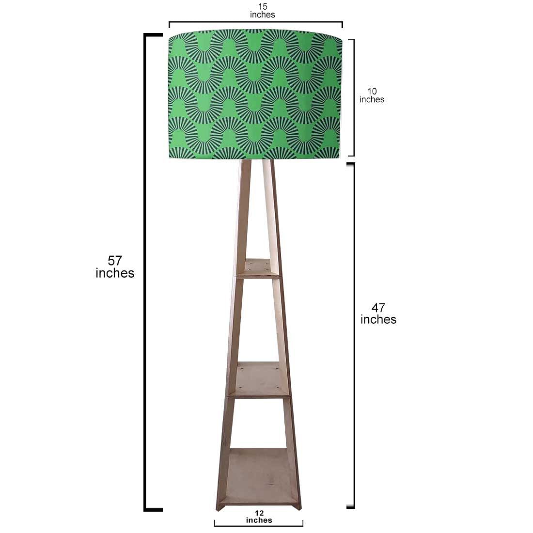 Wooden Best floor Lamps Night Light - Green Retro Art Nutcase