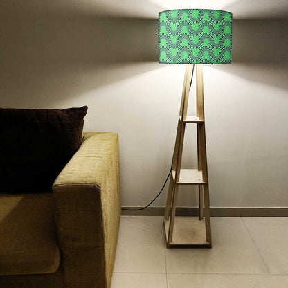 Wooden Best floor Lamps Night Light - Green Retro Art Nutcase