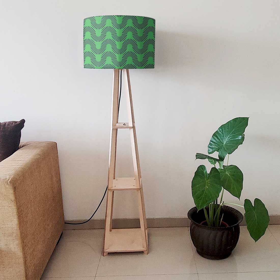 Wooden Best floor Lamps Night Light - Green Retro Art Nutcase