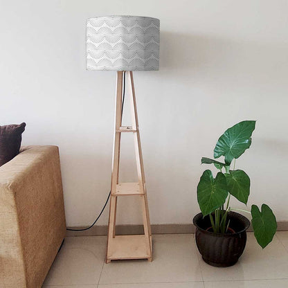Modern Floor Lamps For Living Room  -   Retro Grey Pattern Nutcase