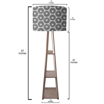 Tall Wooden Standing Lamps  -   Grey Retro Art Nutcase