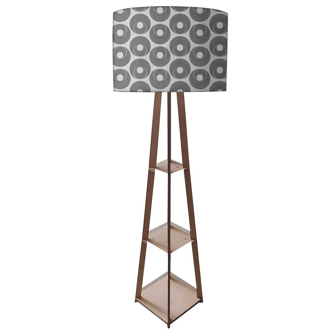 Tall Wooden Standing Lamps  -   Grey Retro Art Nutcase