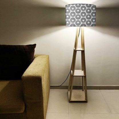 Tall Wooden Standing Lamps  -   Grey Retro Art Nutcase
